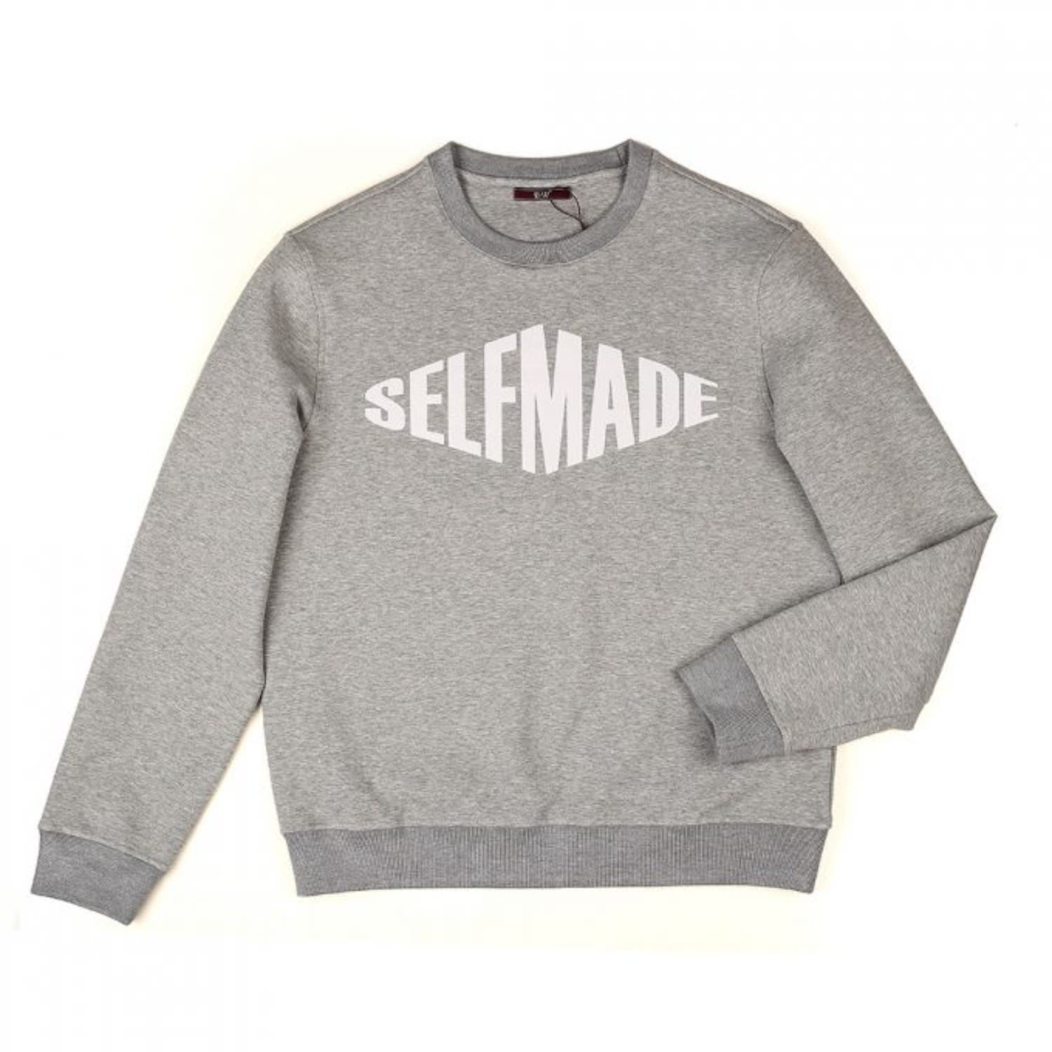 Self Made Crew Neck Sweatshirt - Grey Medium David Wej