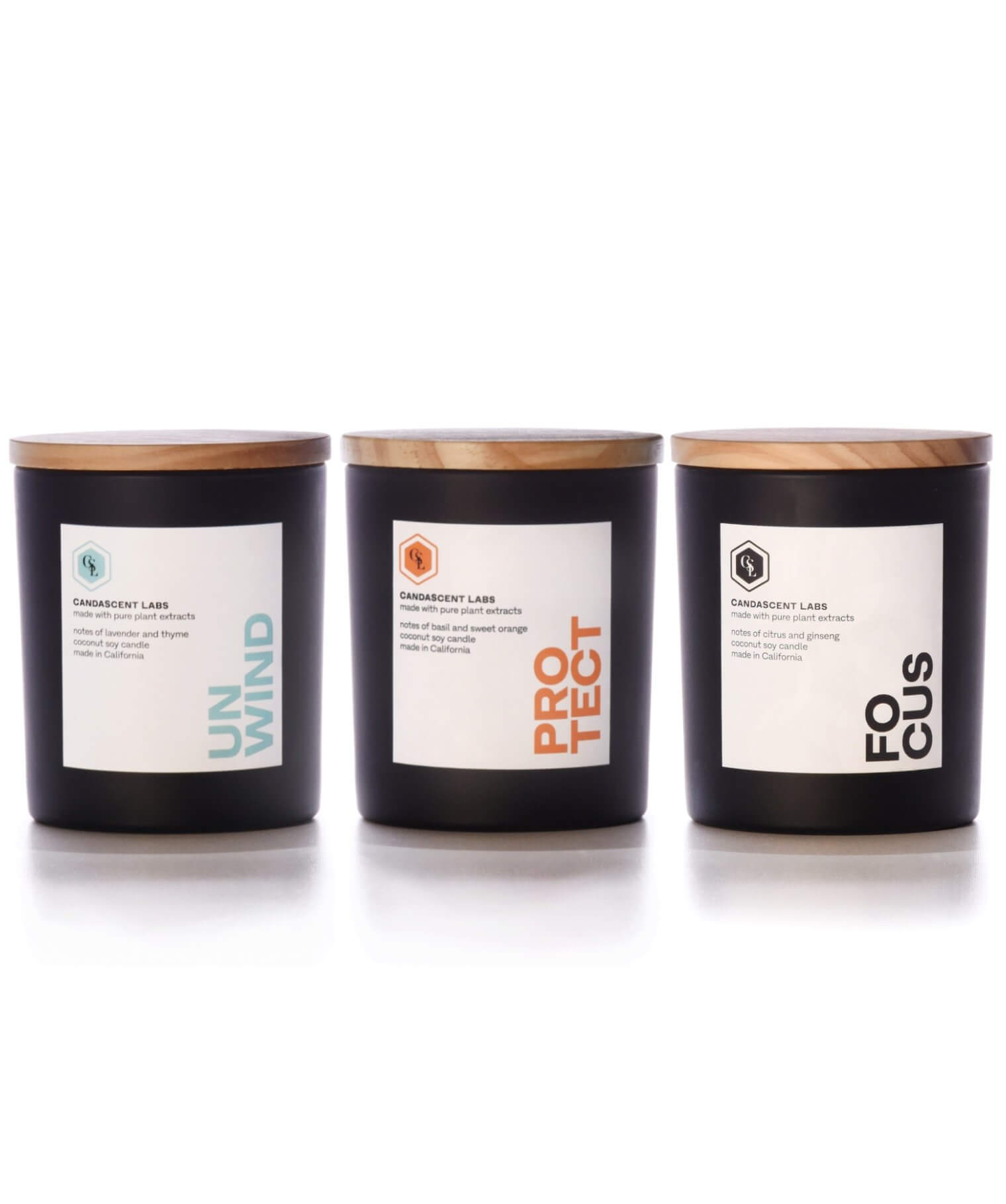 Wellness Bundle - Candle Set - Morning, Afternoon And Evening Trio One Size Candascent Labs