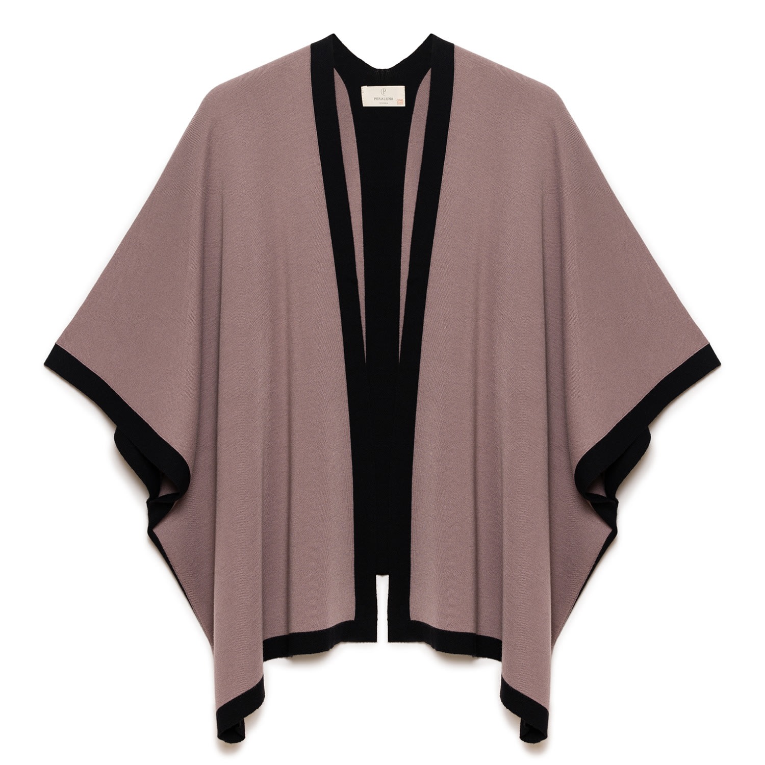 Peraluna Women's Brown Mary Knit Poncho In Mink In Brown