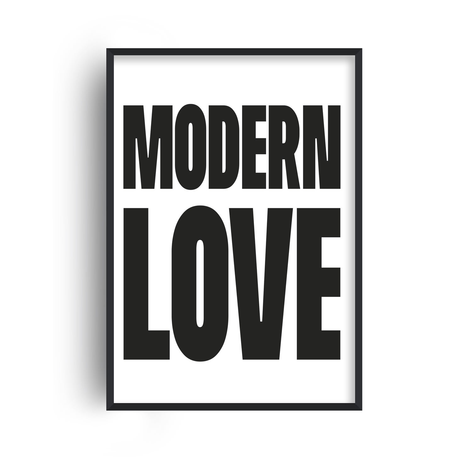 Black Modern Love Retro Bowie Inspired Gicle Art Print A3 297 X 420Mm Fanclub