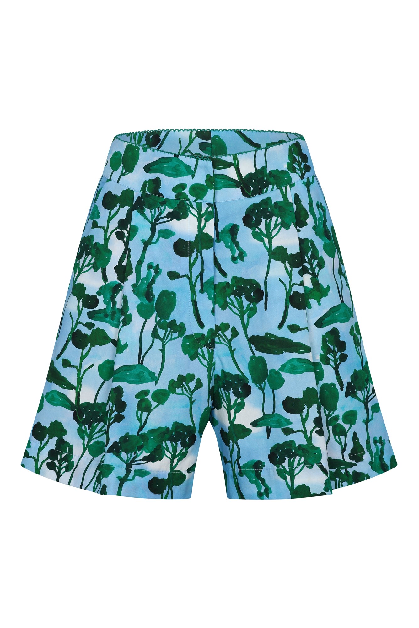 Blue Rancho Shorts In Cosecha Print Medium De Loreta