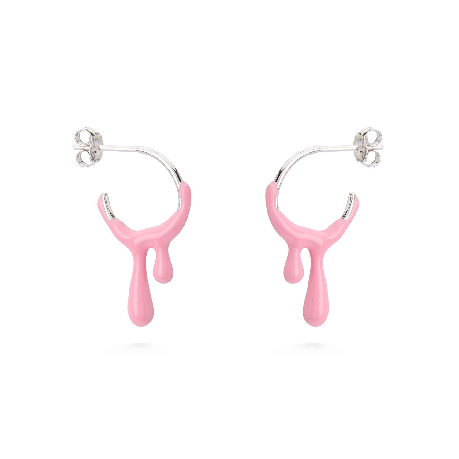 Dolcetto Designs Women's Pink / Purple / Silver Gelato Raspberry Hoop - Silver