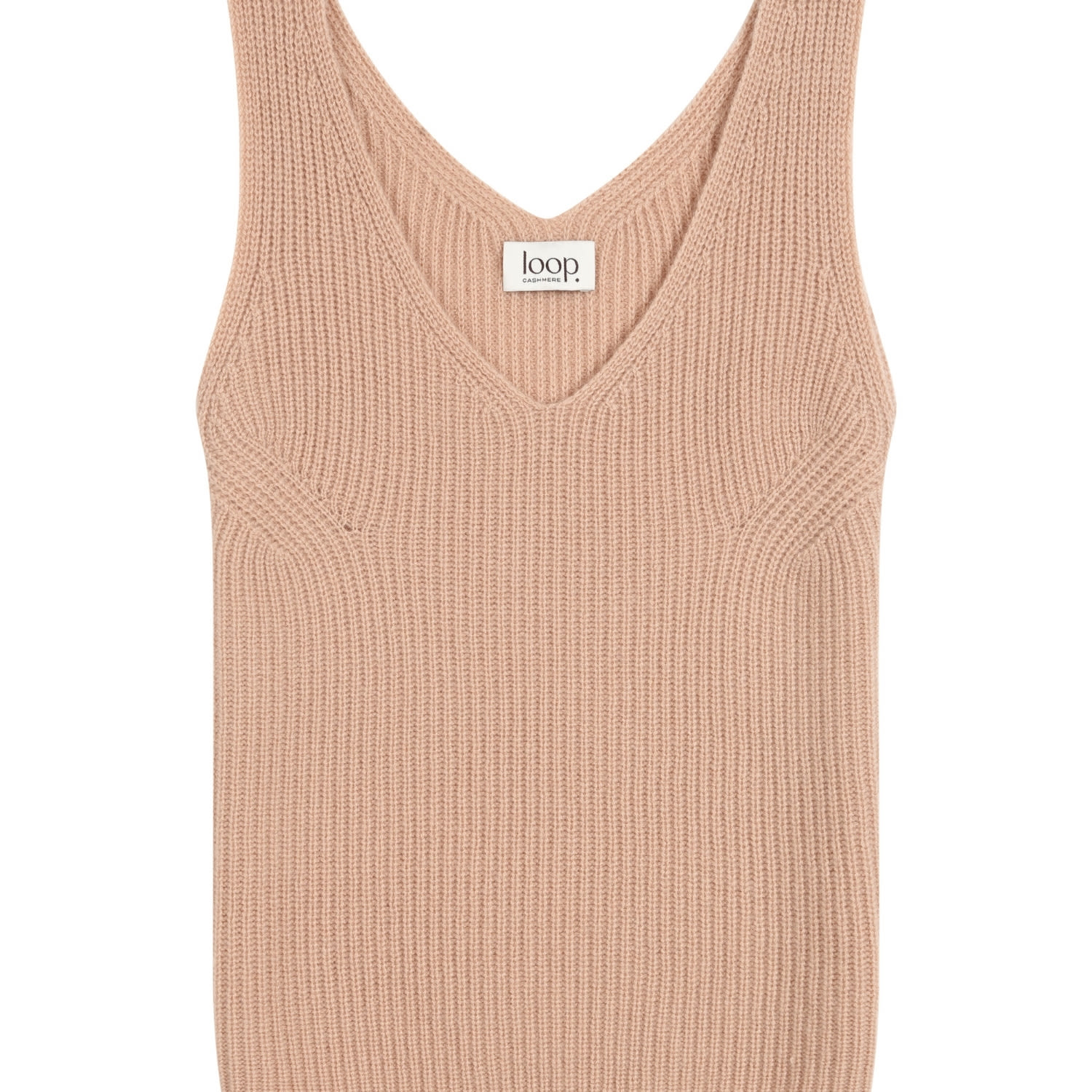 Loop Cashmere Women's Neutrals Ribbed Cashmere Vest In Toffee