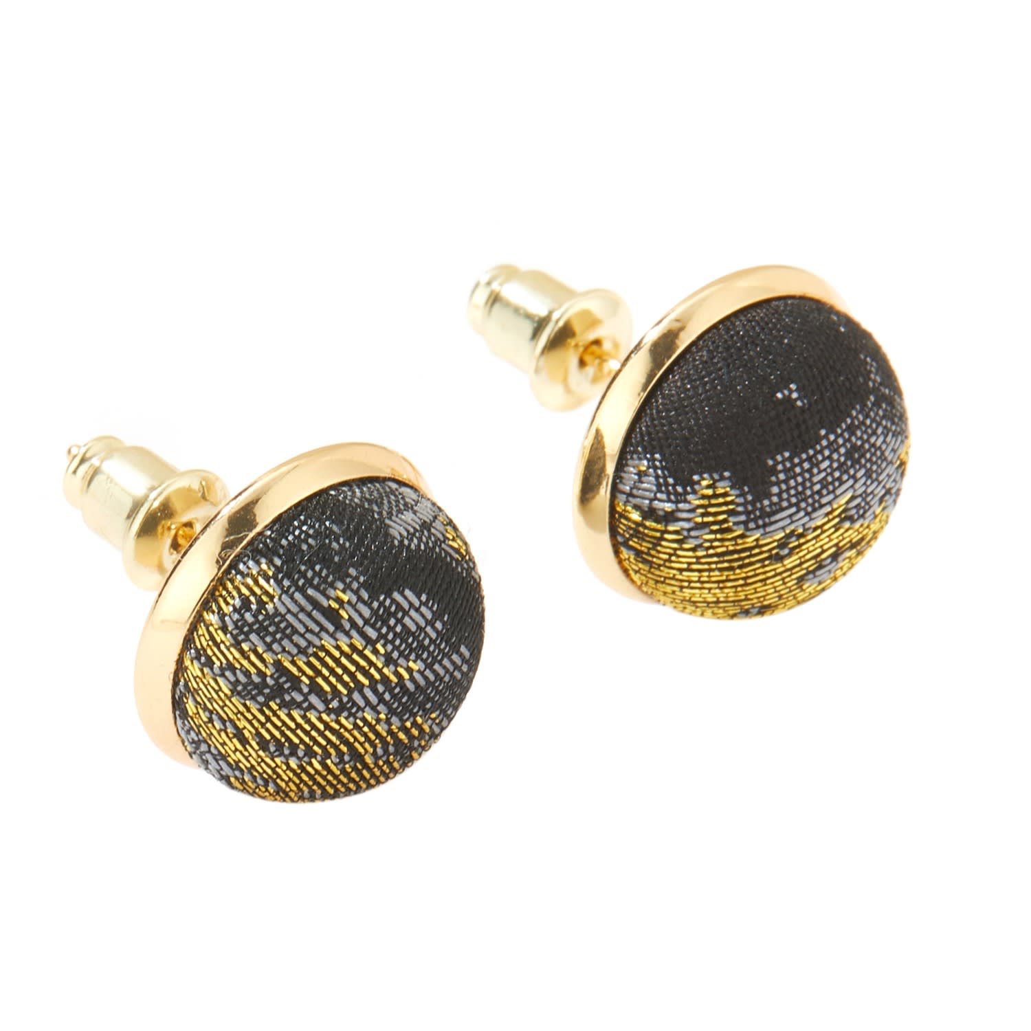Soft Strokes Silk Women's Neutrals Pure Silk Brocade Earrings