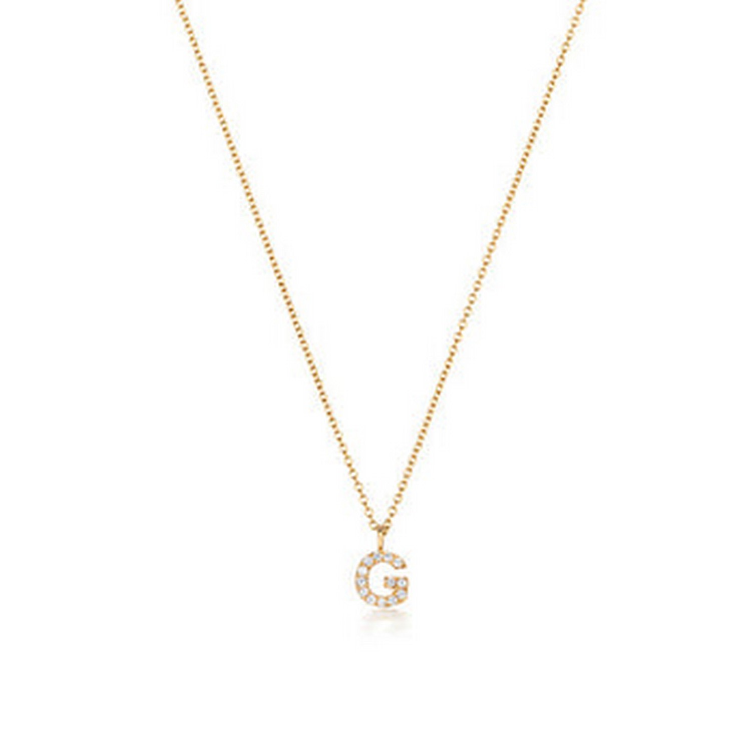 Cervin Blanc Women's Diamond Initial G Necklace In Gold In Gold
