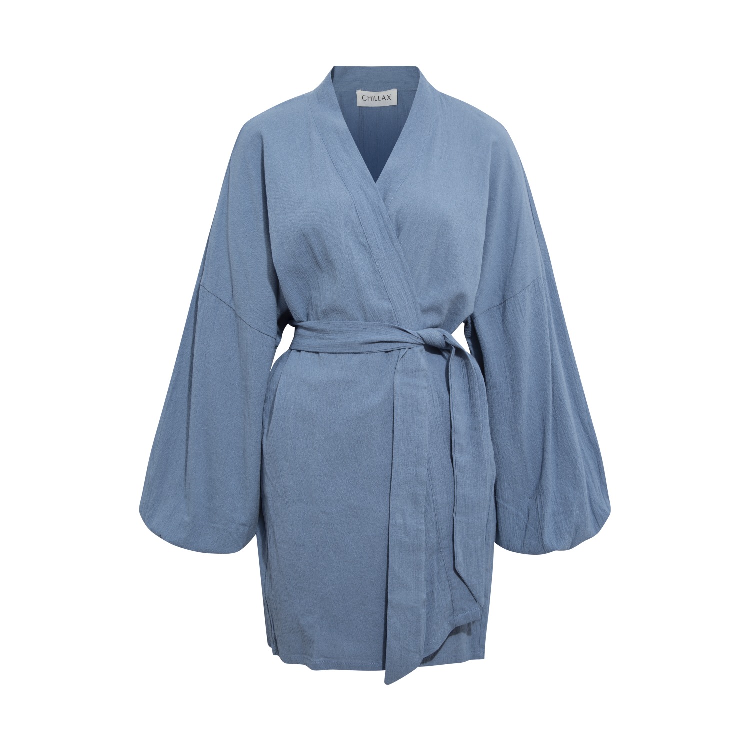 Chillax Women's Alice Cotton Blue Kimono Robe