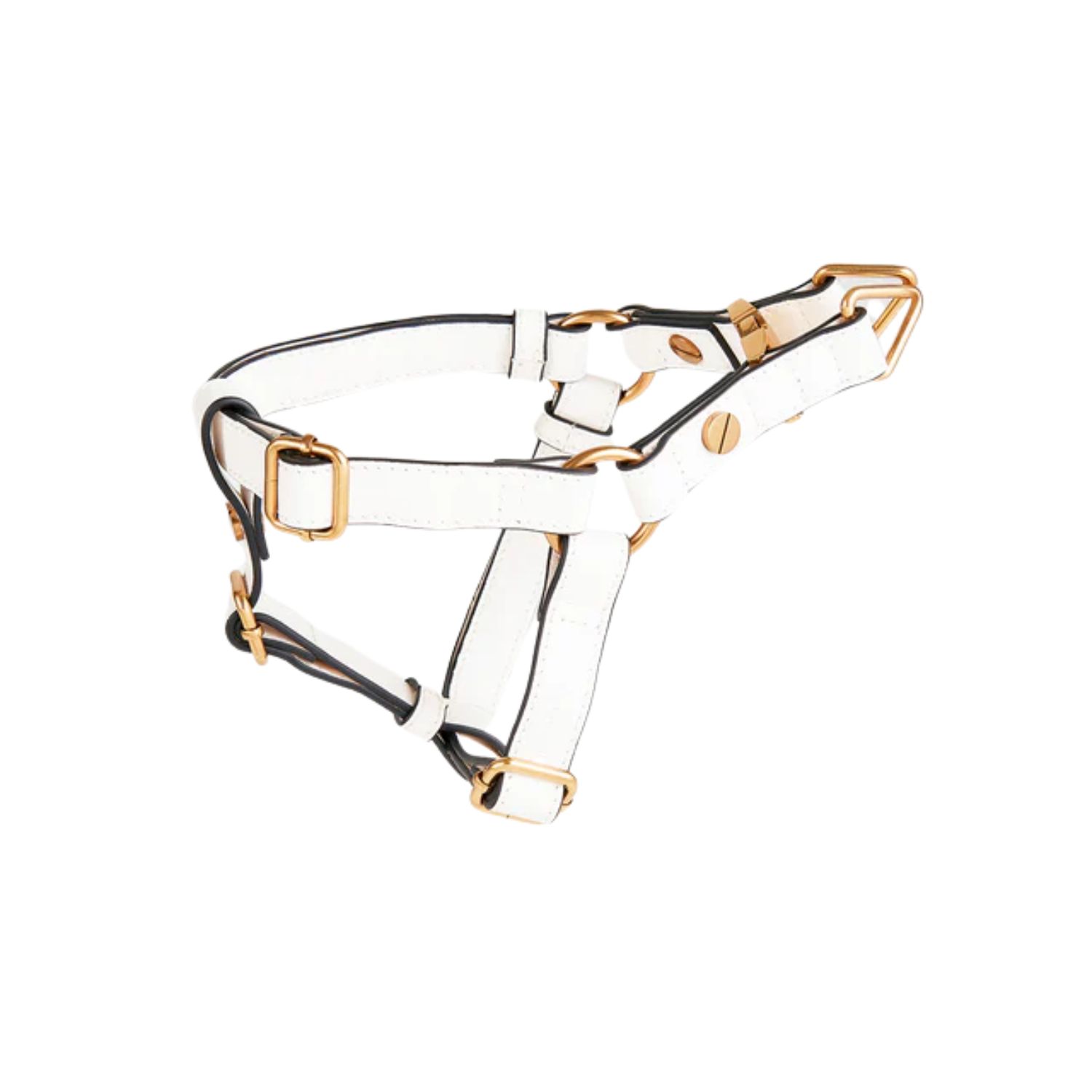 White / Brown Classique Harnais Pour Chien | Large | Theanimals