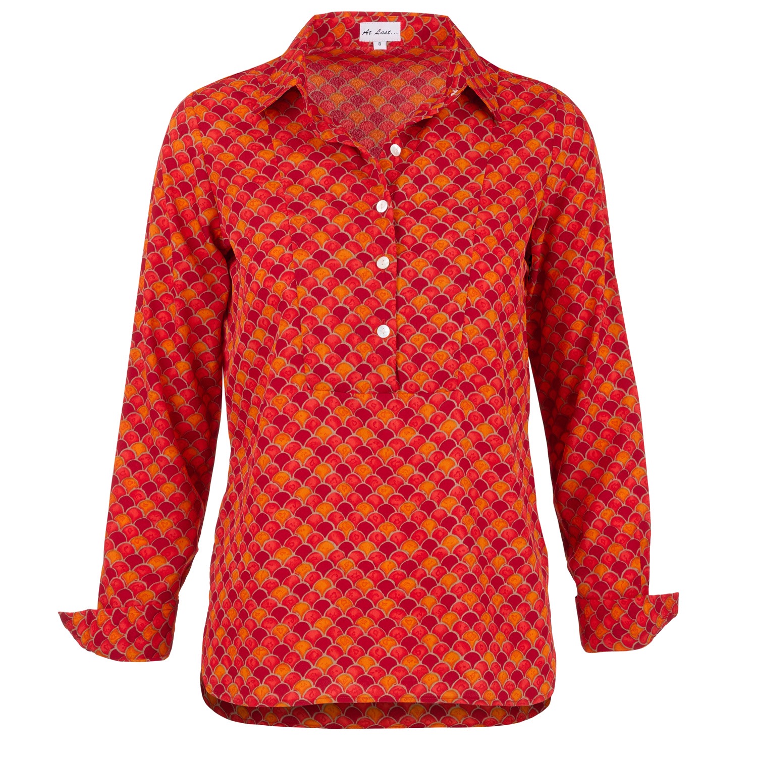Women's Soho Shirt In Orange Scallop