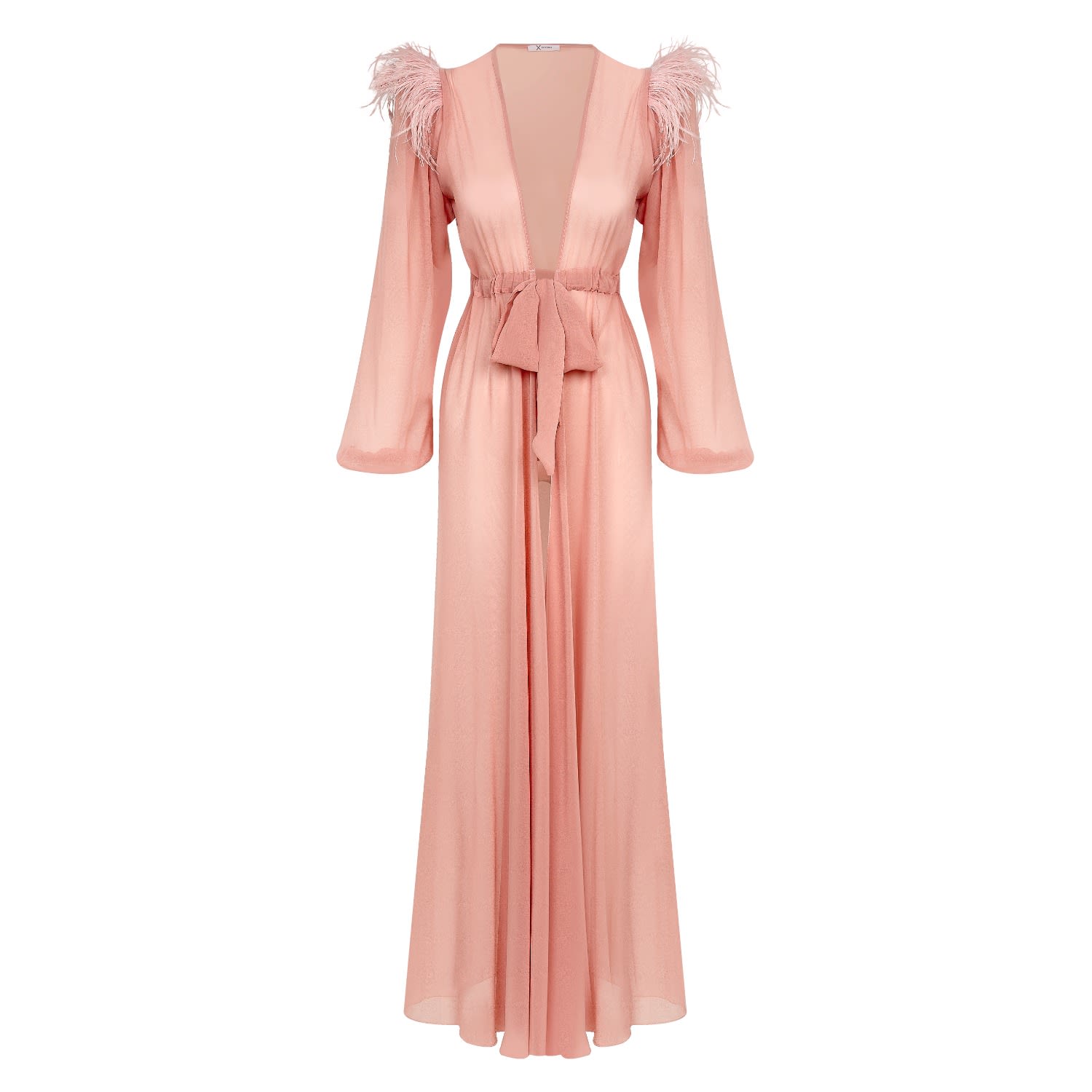 Women’s Rose Gold Maxi Chiffon Robe Extra Large X Intima