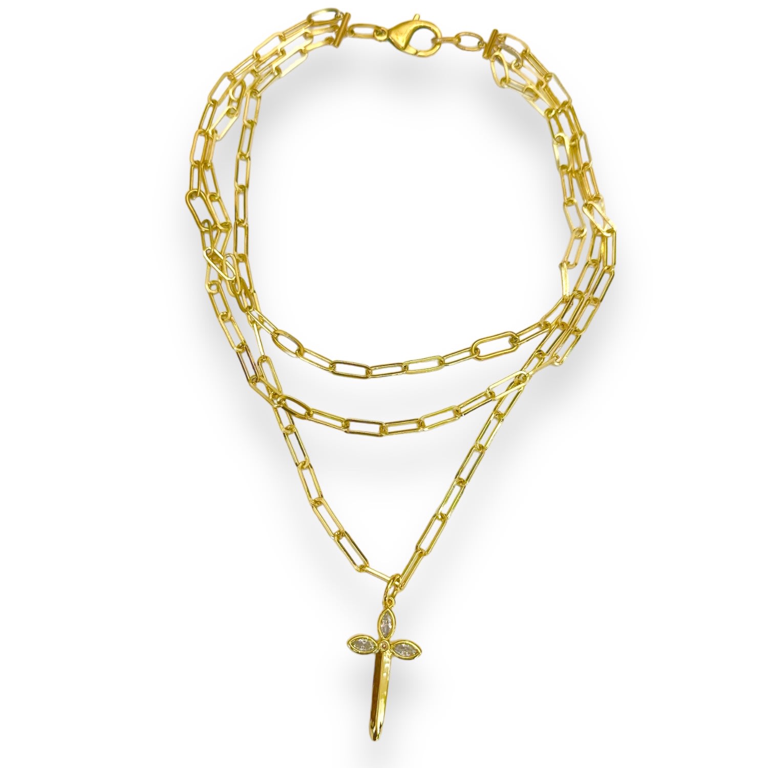 Women’s Karma Dagger Necklace In Yellow Gold Jagged Halo Jewelry