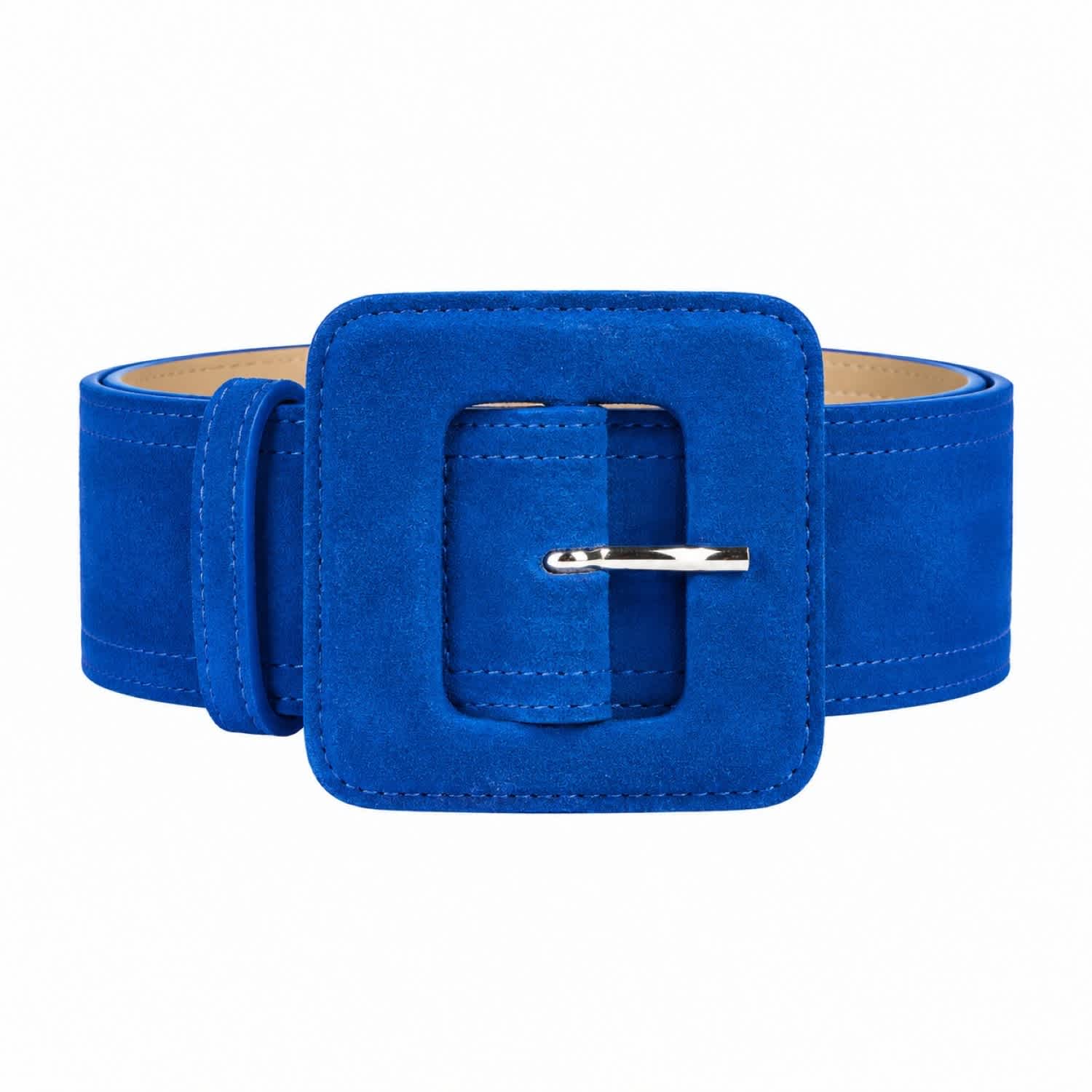 Suede Square Buckle Belt - Royal Blue | BeltBe | Wolf & Badger