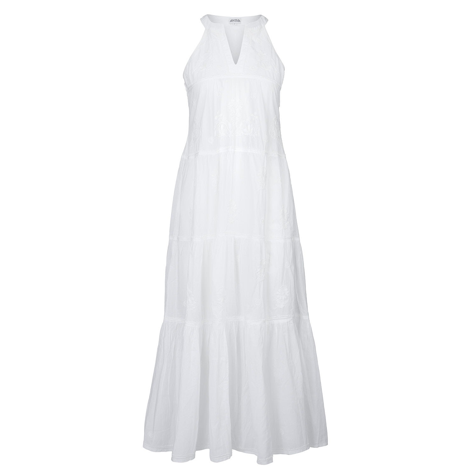 Antra Designs Women's White The Skye Cotton Sun Dress In White