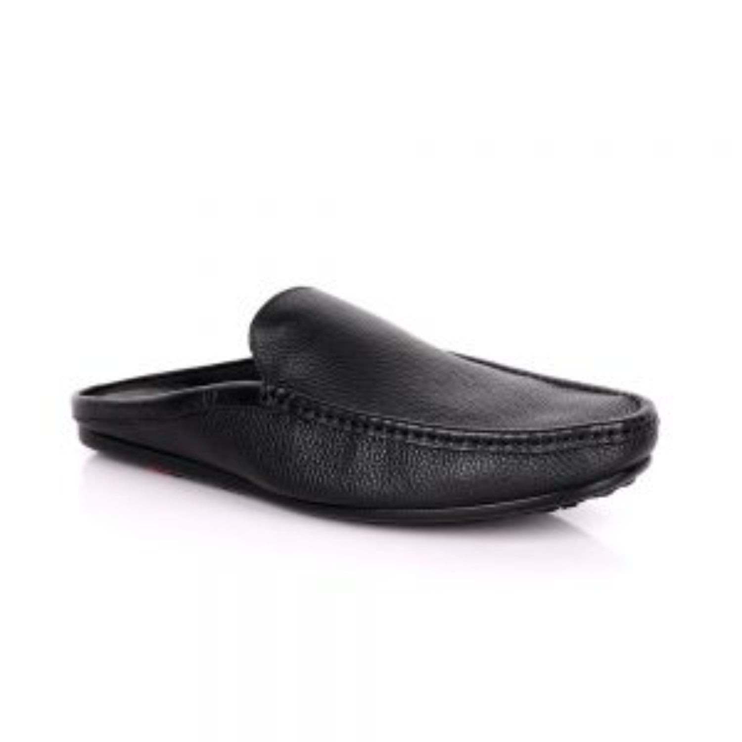 David Wej Men's Soft Leather Slip On Loafers – Black In Black