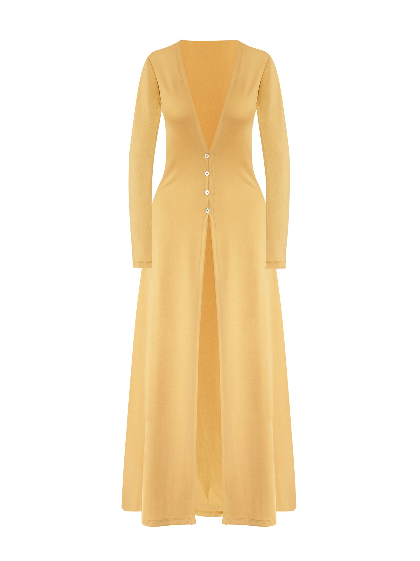 Daughters Of The Sun Swim Women's Gold / Yellow / Orange Aruba Gold Maxi Robe Dress In Yellow/orange/gold