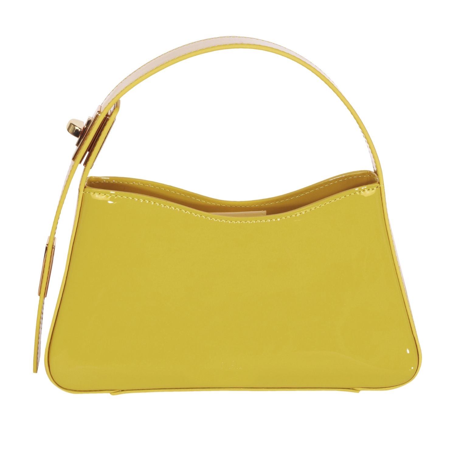Fleu Women's Yellow / Orange Pont Fléu Patent Matcha Handle Bag