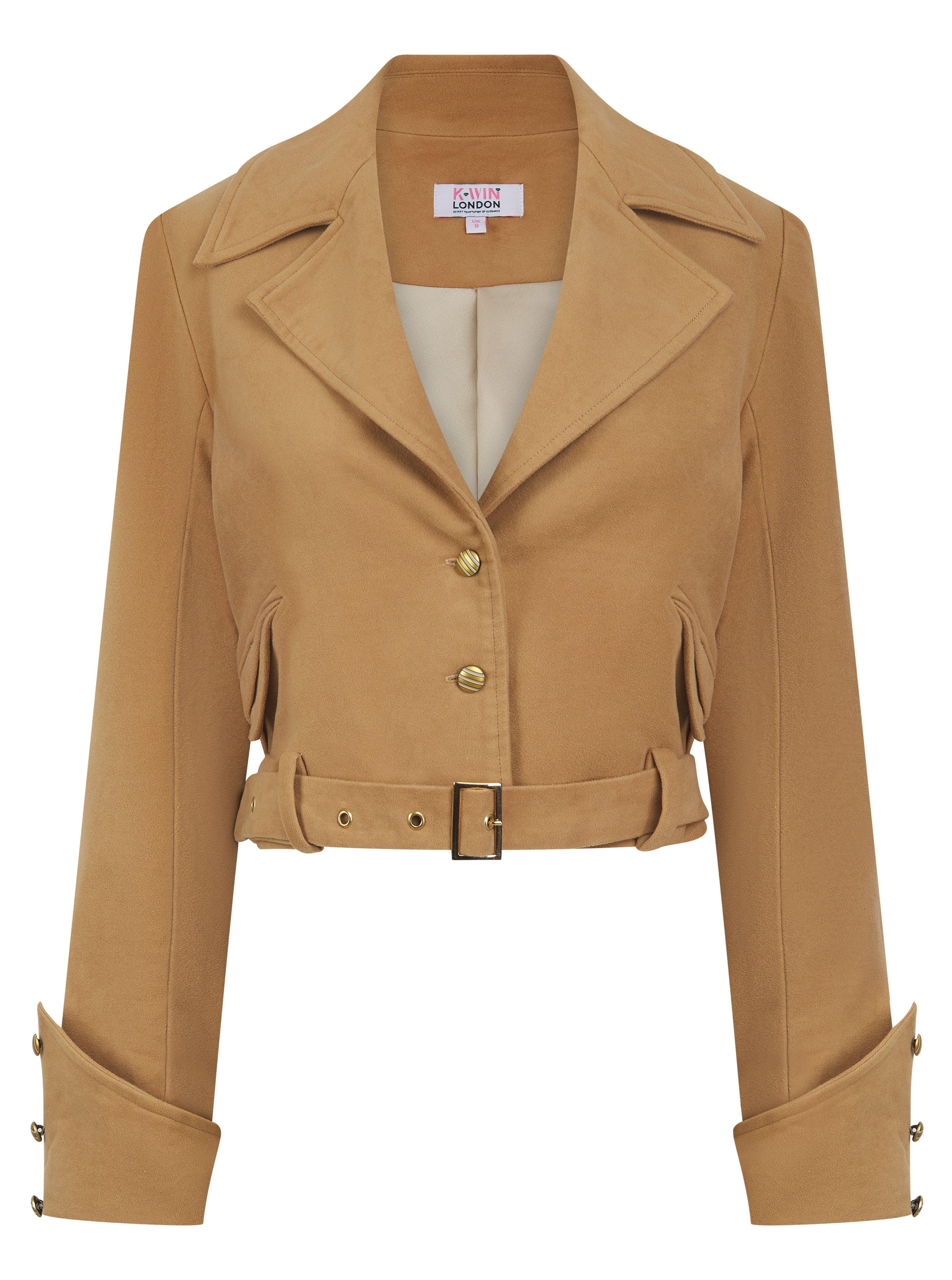 K-win London Women's Brown Effortlessly Elegant Classic Moleskin Jacket