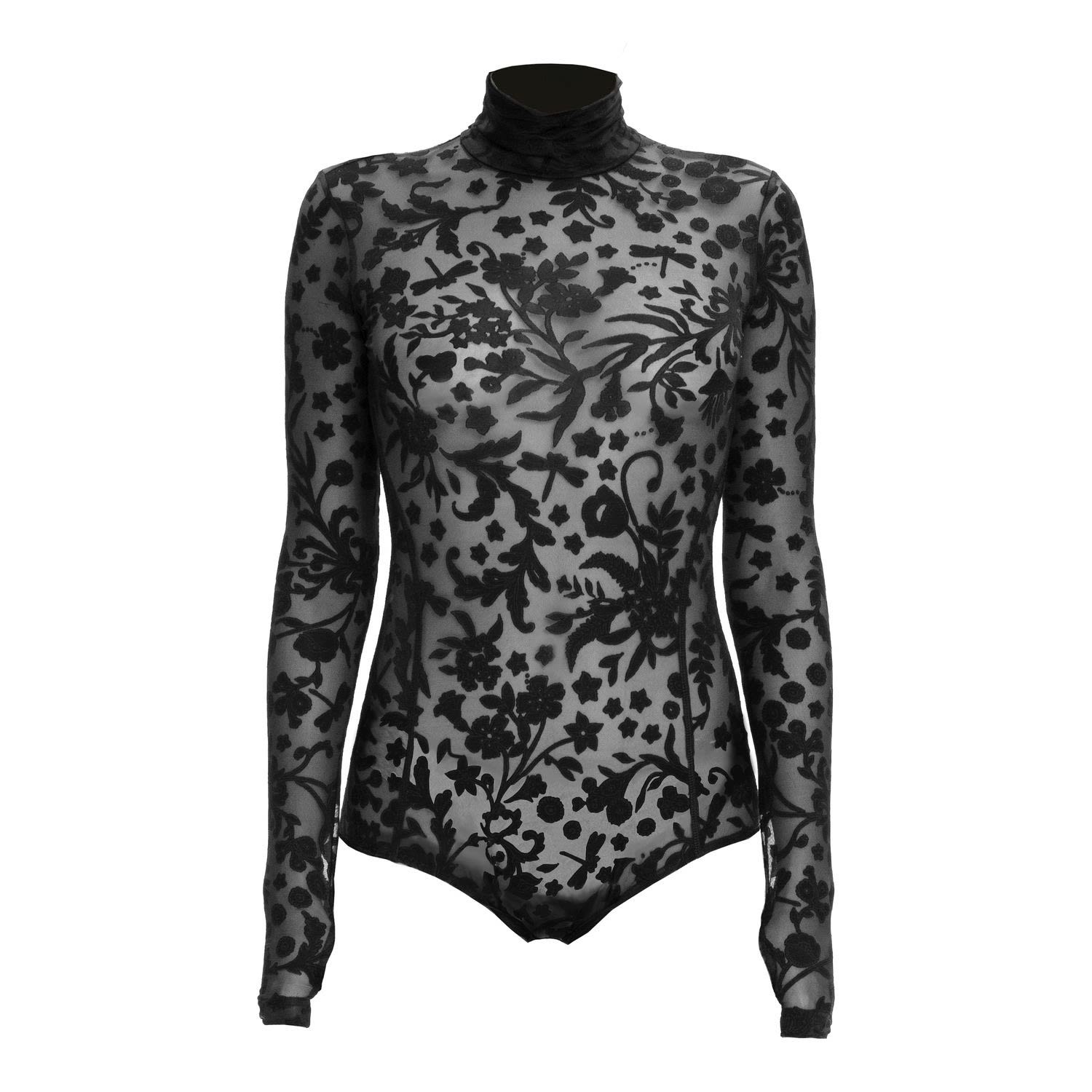 Premium Bodysuit For Women Flora- Black Small Monosuit