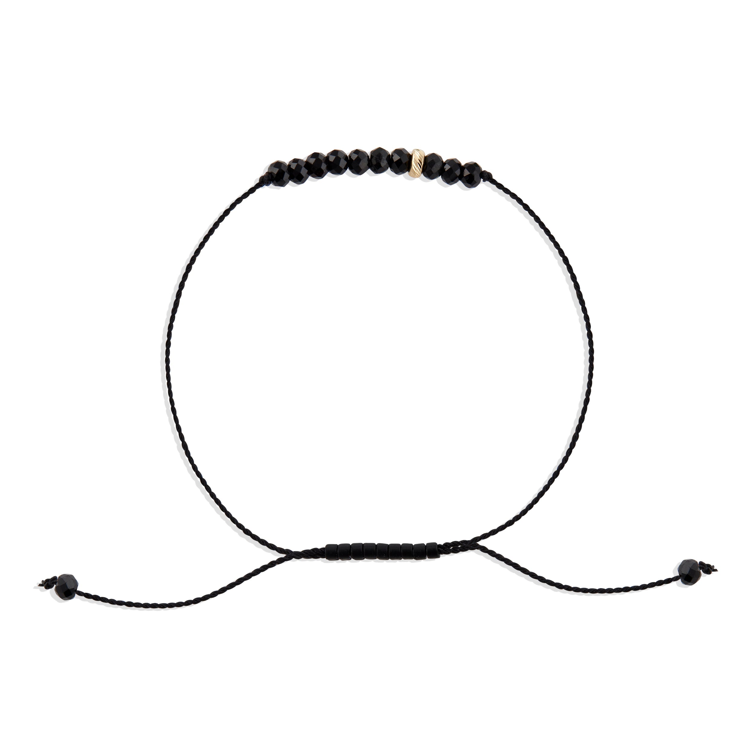 C. Grassi Women's The Energy Project Bracelet – Protection With Black Tourmaline & Solid Gold Bead In Black