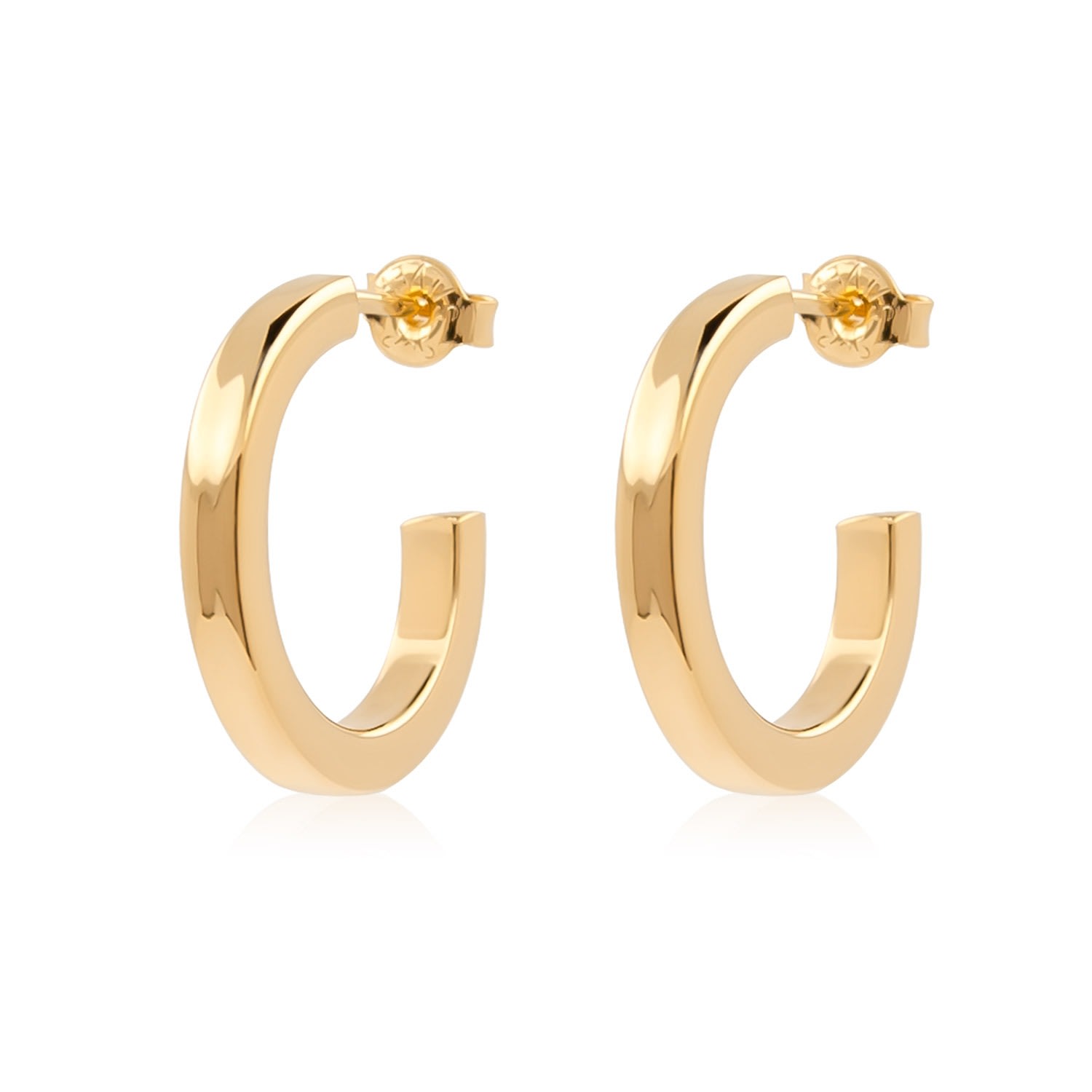 Cote Cache Women's Gold Square Tube Hoop Earrings In Gold