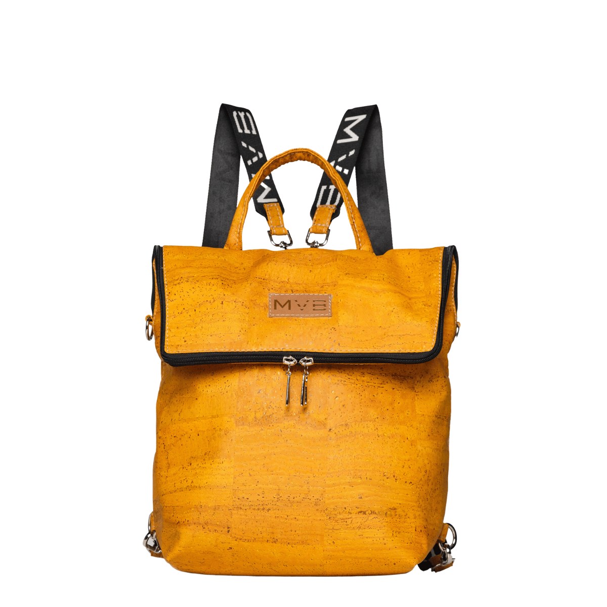 Women’s Yellow / Orange Cork Leather Backpack Trio - Yellow Mvb - My Vegan Bags