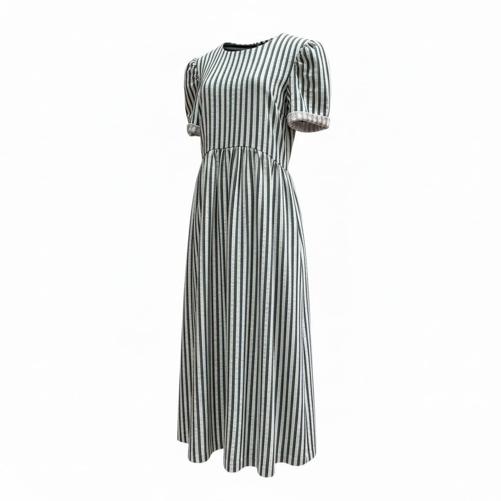 Women's Flora Dress - Blue Stripe Cotton | Small | Beira