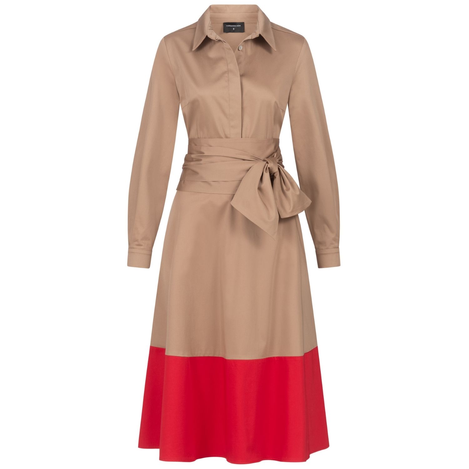 Marianna Déri Women's Brown / Red Caramel-red Shirt Dress With Tie Belt In Multi