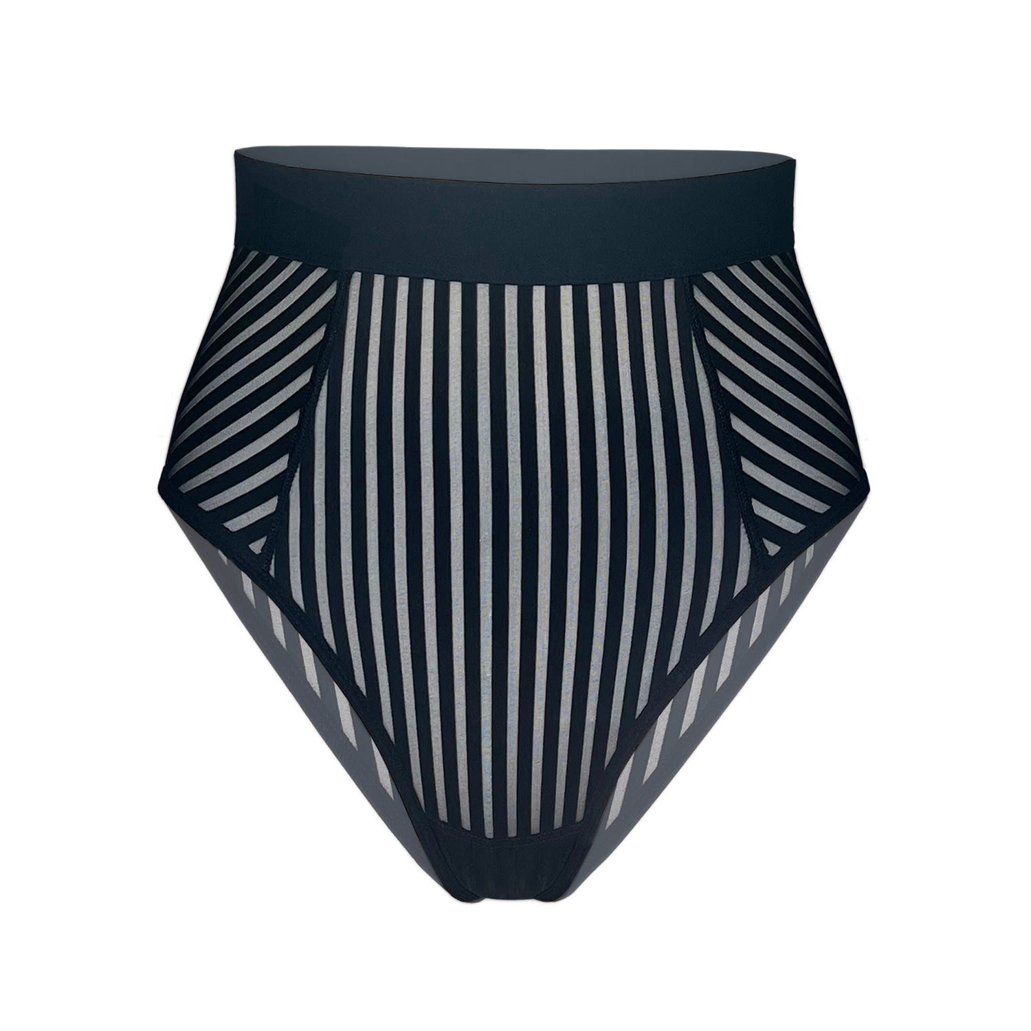 Monique Morin Lingerie Women's Vertigo Hi Waisted Brief Black In Black