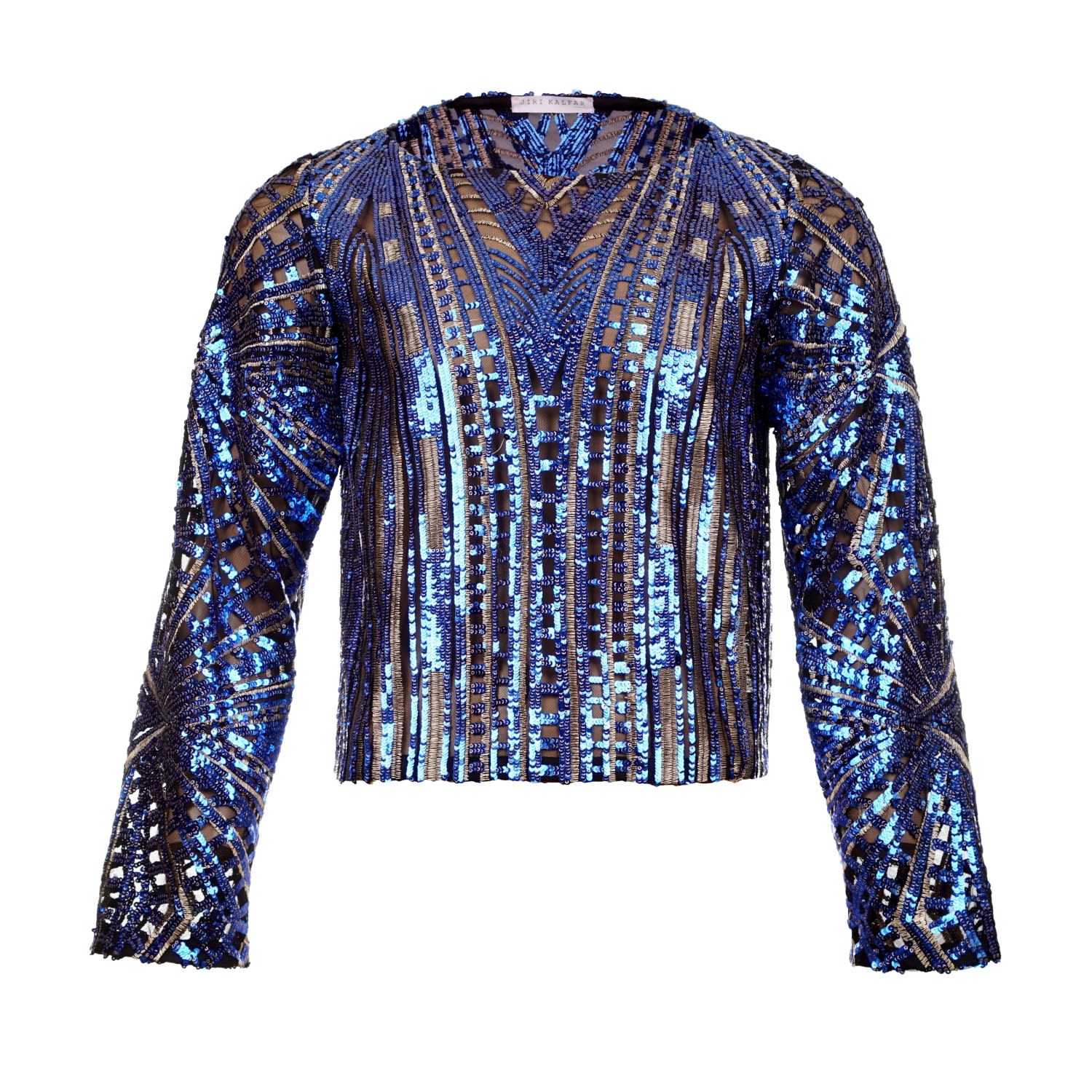 blue sequin top