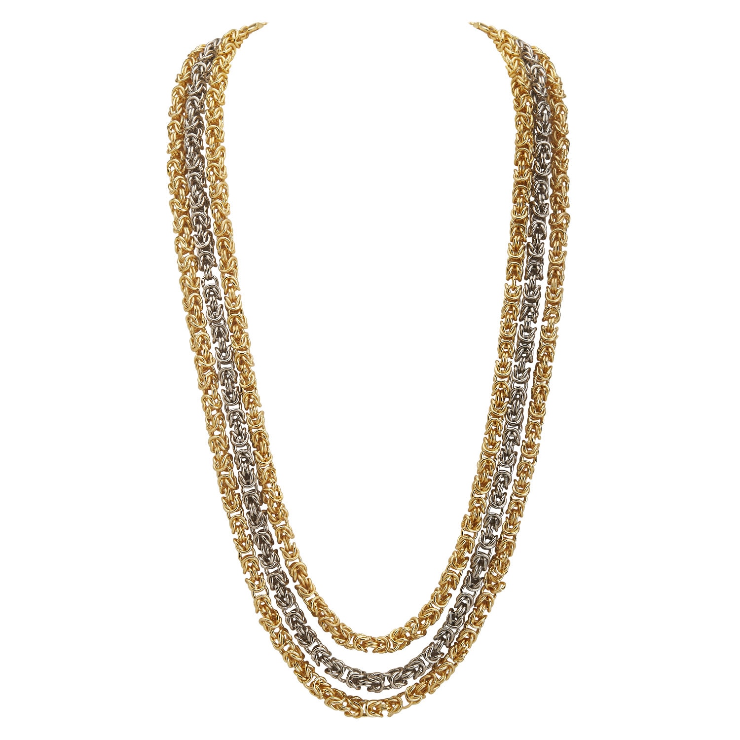 Women’s Gold / Silver Gold And Rhodium Plated Sinna Layered Necklace Dhwani Bansal