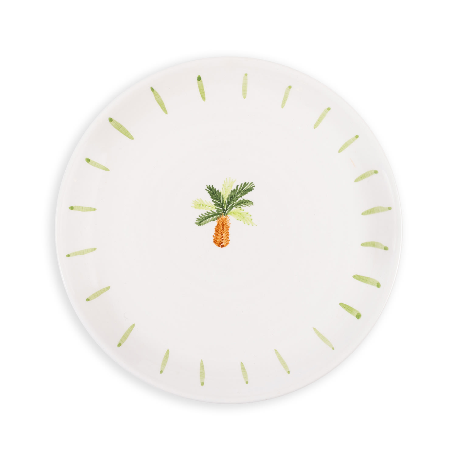 Feeling Good Inside Green Palm Beach Line Dinner Plate