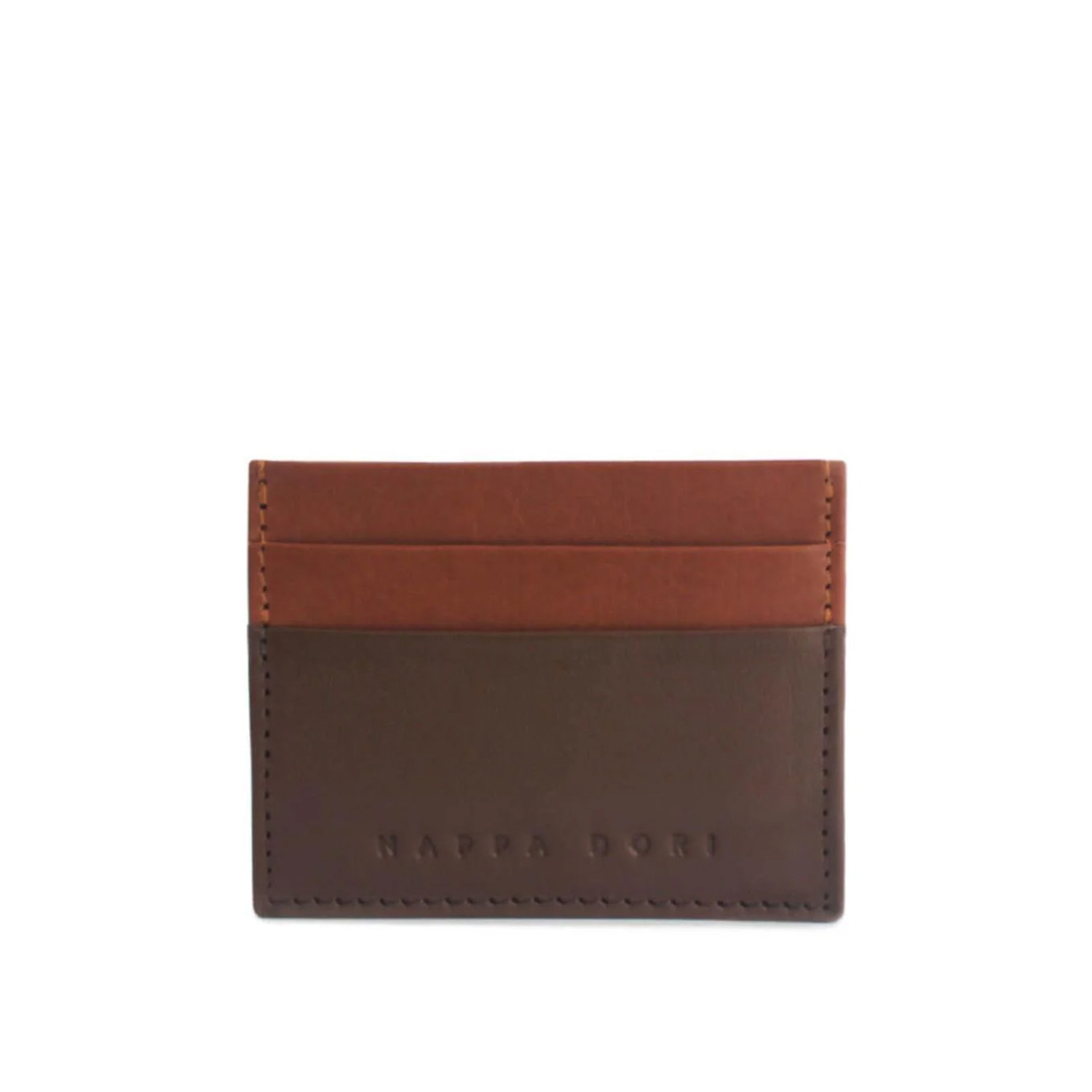 Nappa Dori Men's Classic Card Case - Brown