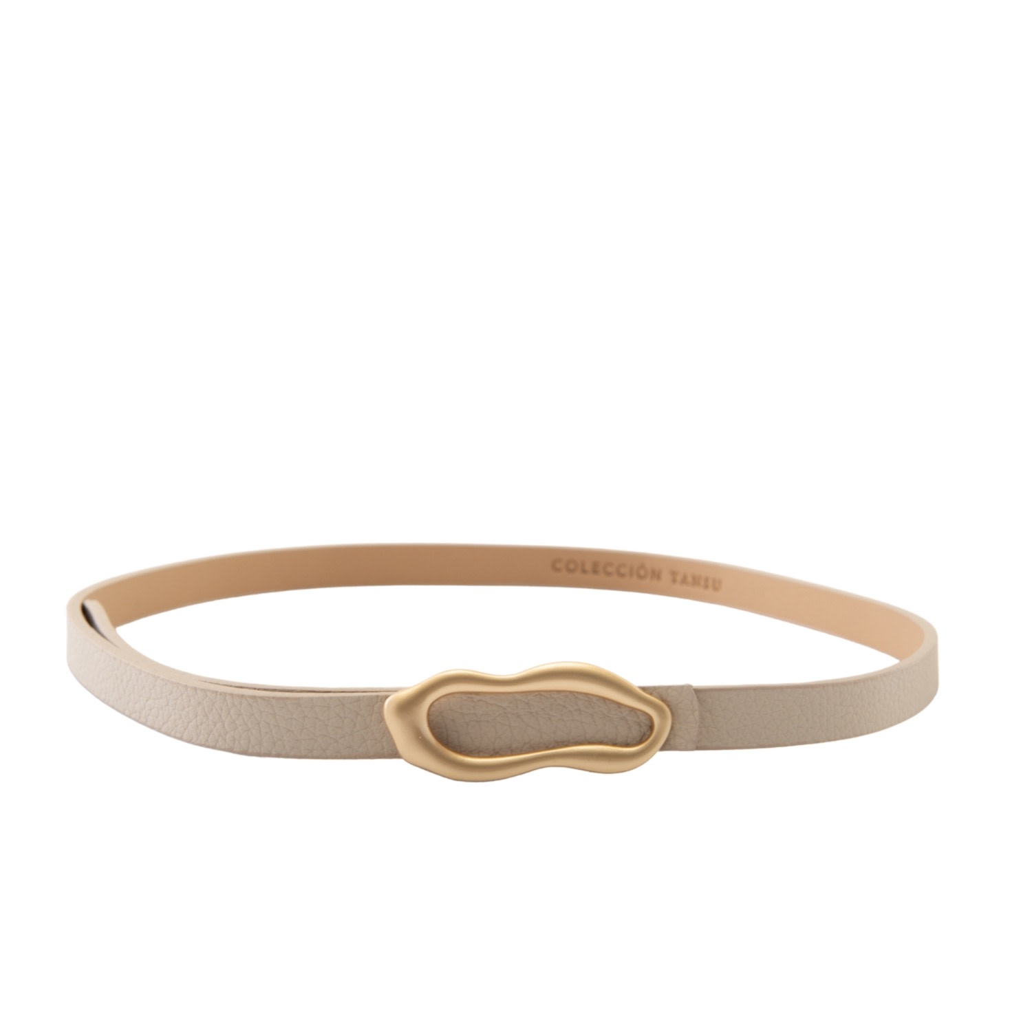 Colección Tansu Women's Neutrals Chloe Leather Belt Off White