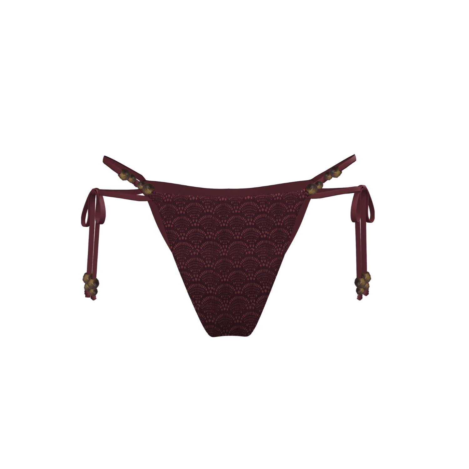 Blackbough Swim Women's Brown Vera Double Strap Cheeky Bottoms / Henna In Brown