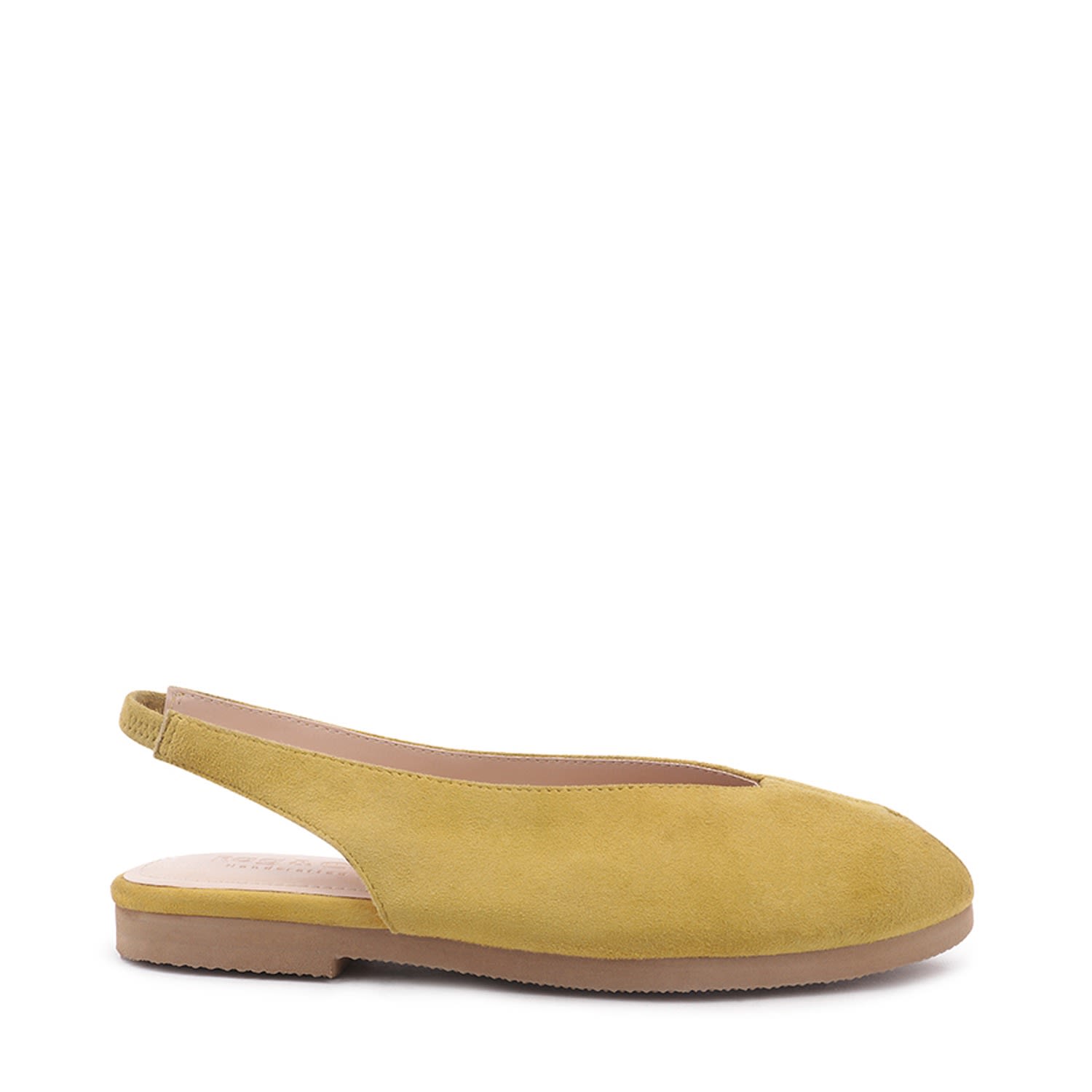 Rag & Co Women's Yellow / Orange Gretchen Mustard Slingback Flat Sandal In White