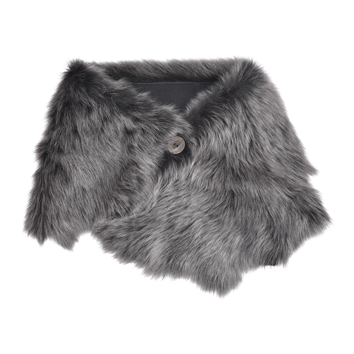 Owen Barry Women's Black / Grey Sheepskin Shrug Black Briza Toscana - Ailsa Wrap