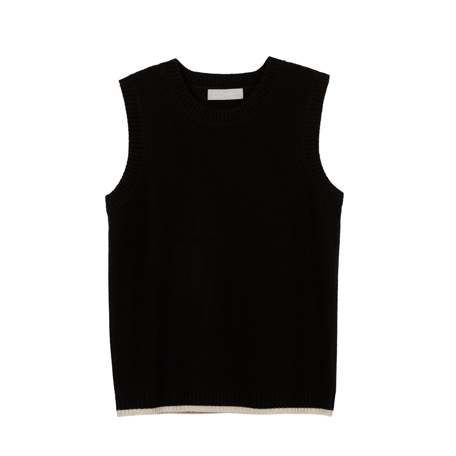 Cove Women's Tilly Tank Black & Beige In Black