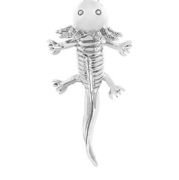 Sophie Simone Designs Women's Brooch Axolotl - Silver In Silver