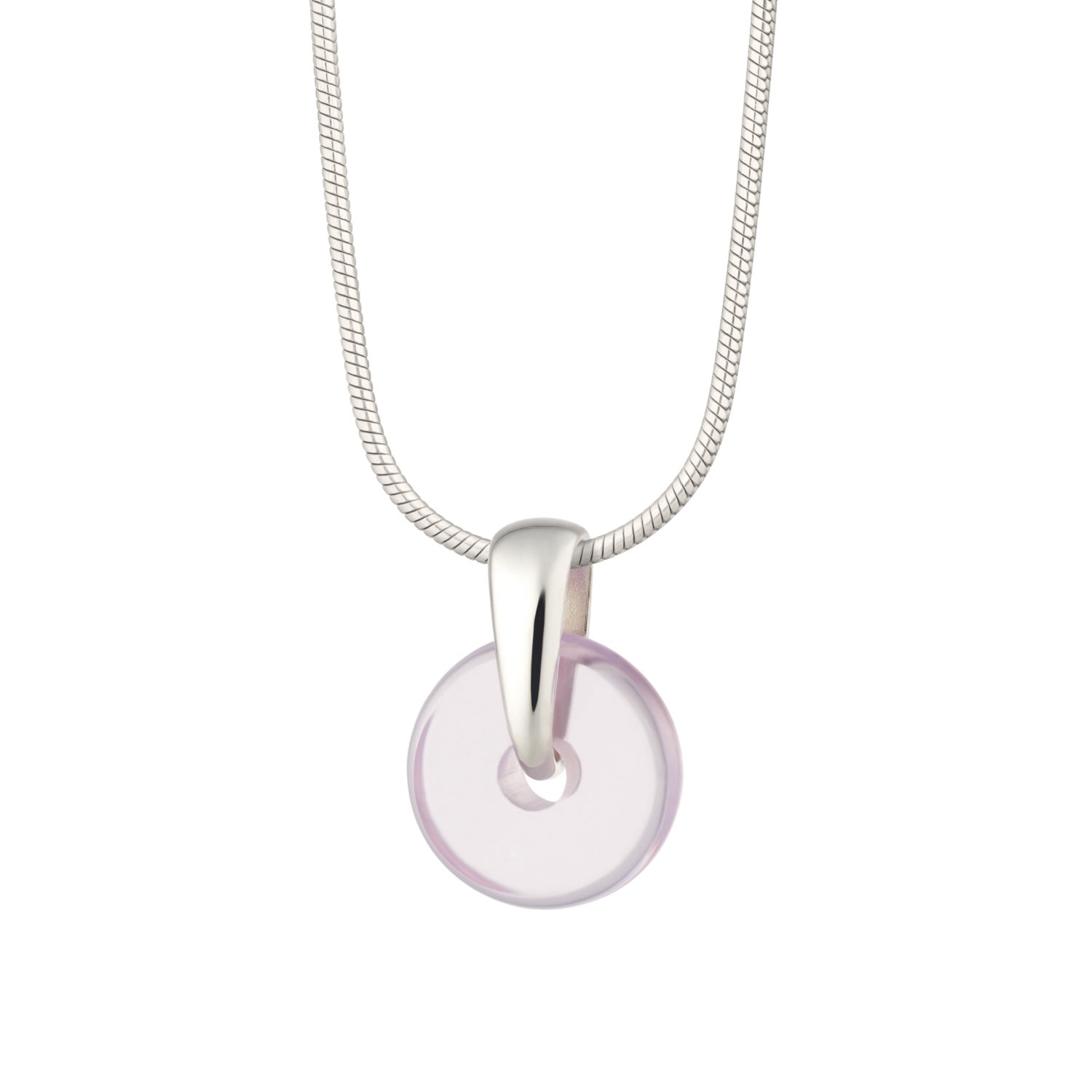 Women’s Pink / Purple / Silver Sterling Silver Purple Spinning Disc Necklace Lily Charmed