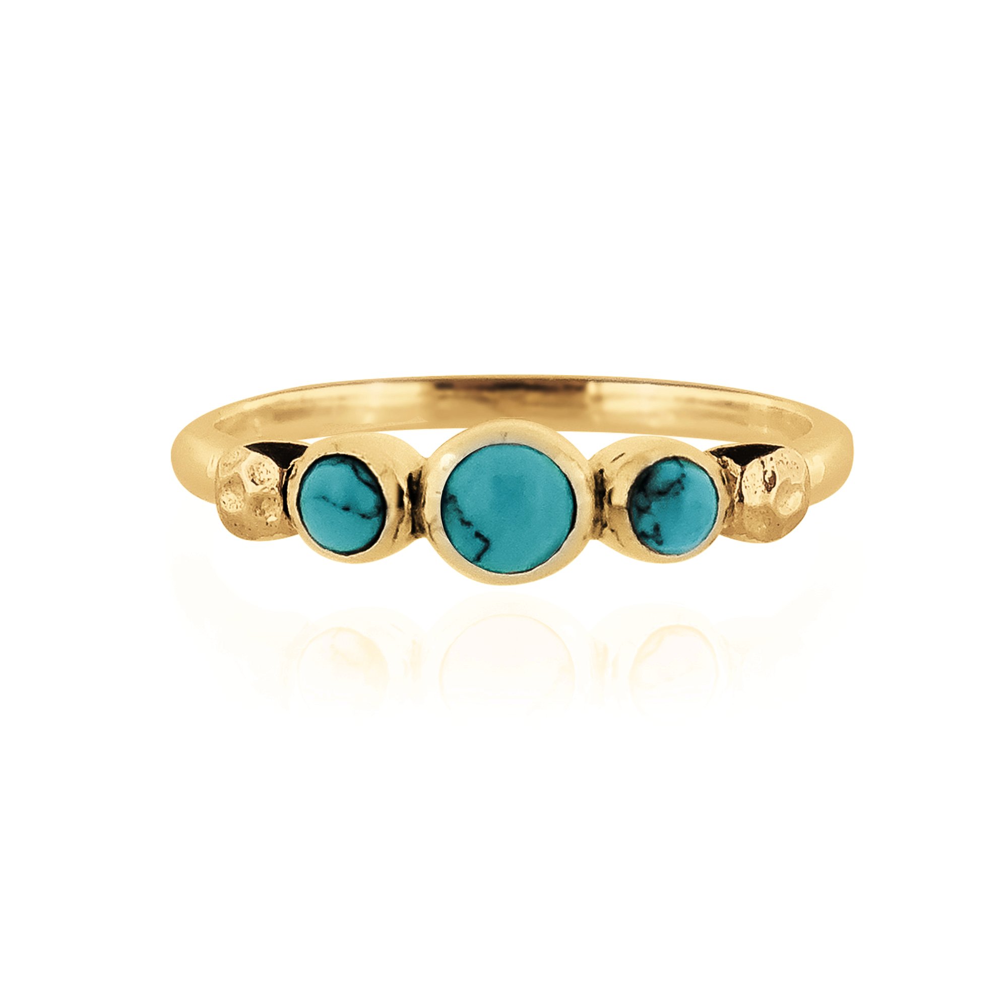 Charlotte's Web Jewellery Women's Lakshmi Gold Vermeil Ring - Turquoise In Gold