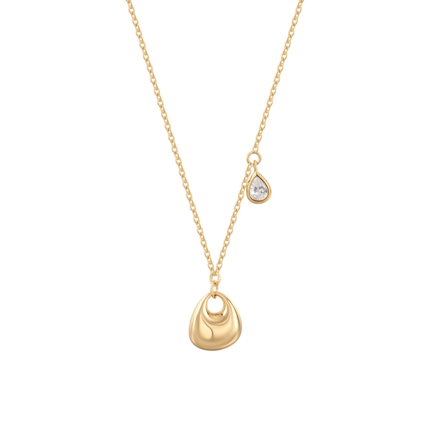 Vanchi Women's Nora Double Pendant Necklace In Gold In Gold