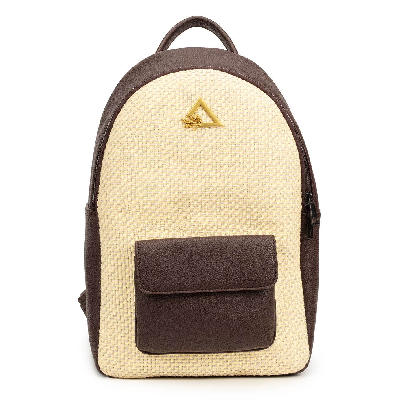 Hay Life Women's Neutrals Straw Backpack In Black