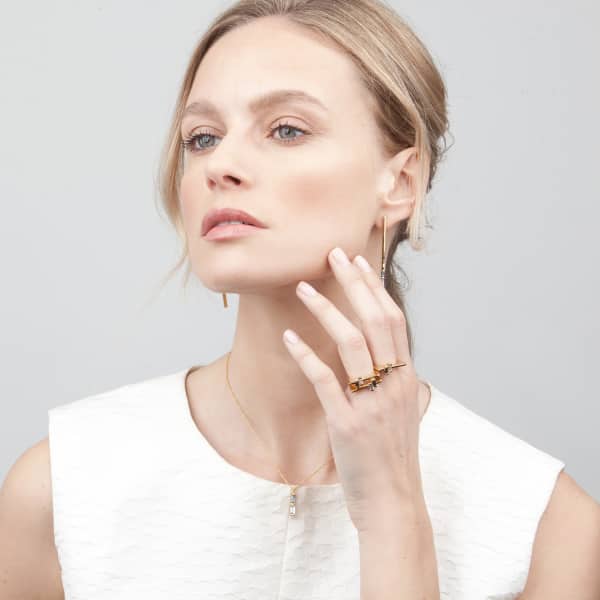 Neola Anais Sterling Silver Earring With London And Blue Topaz In Silver