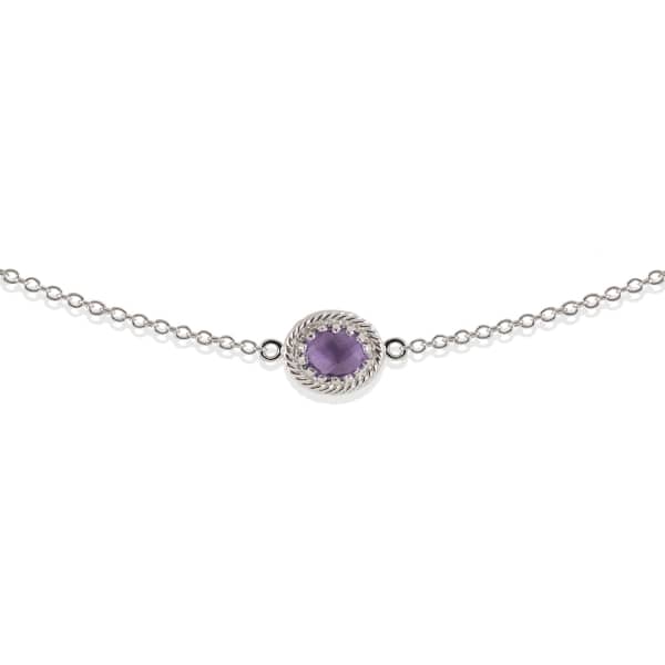Vintouch Italy Luccichio Amethyst Choker In Amethyst
