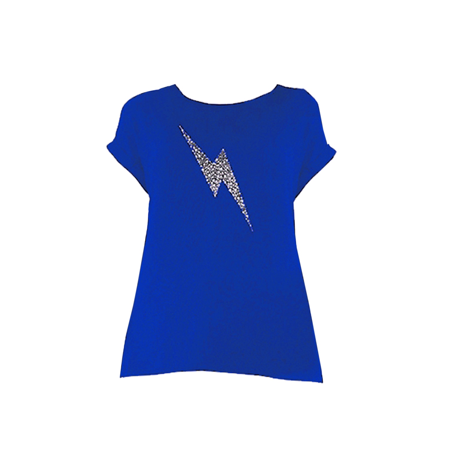 Women’s Ziggy Short Sleeve Top - Blue Lightning Bolt Medium Chapter London