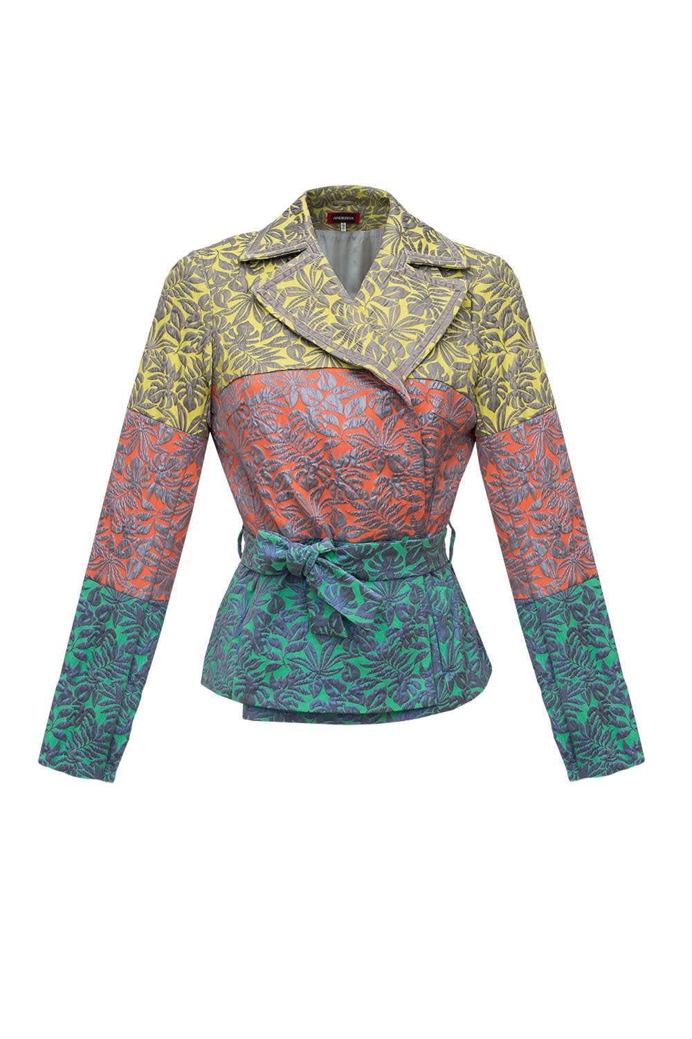 Patchwork Multicolor Jacquard Jacket | ANDREEVA | Wolf & Badger