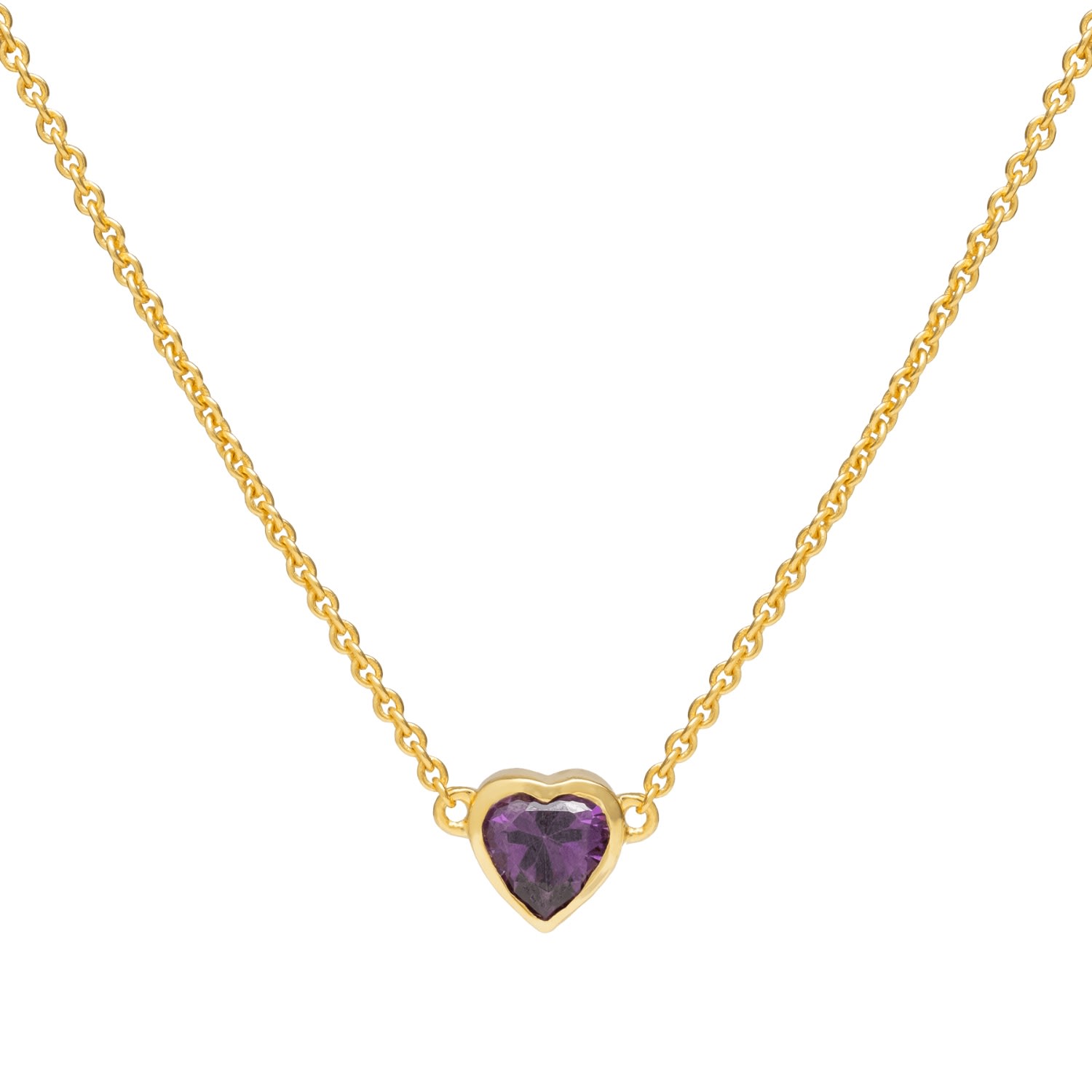 Women’s Gold / Pink / Purple Purple Kindness Heart Pendant Lavani Jewels