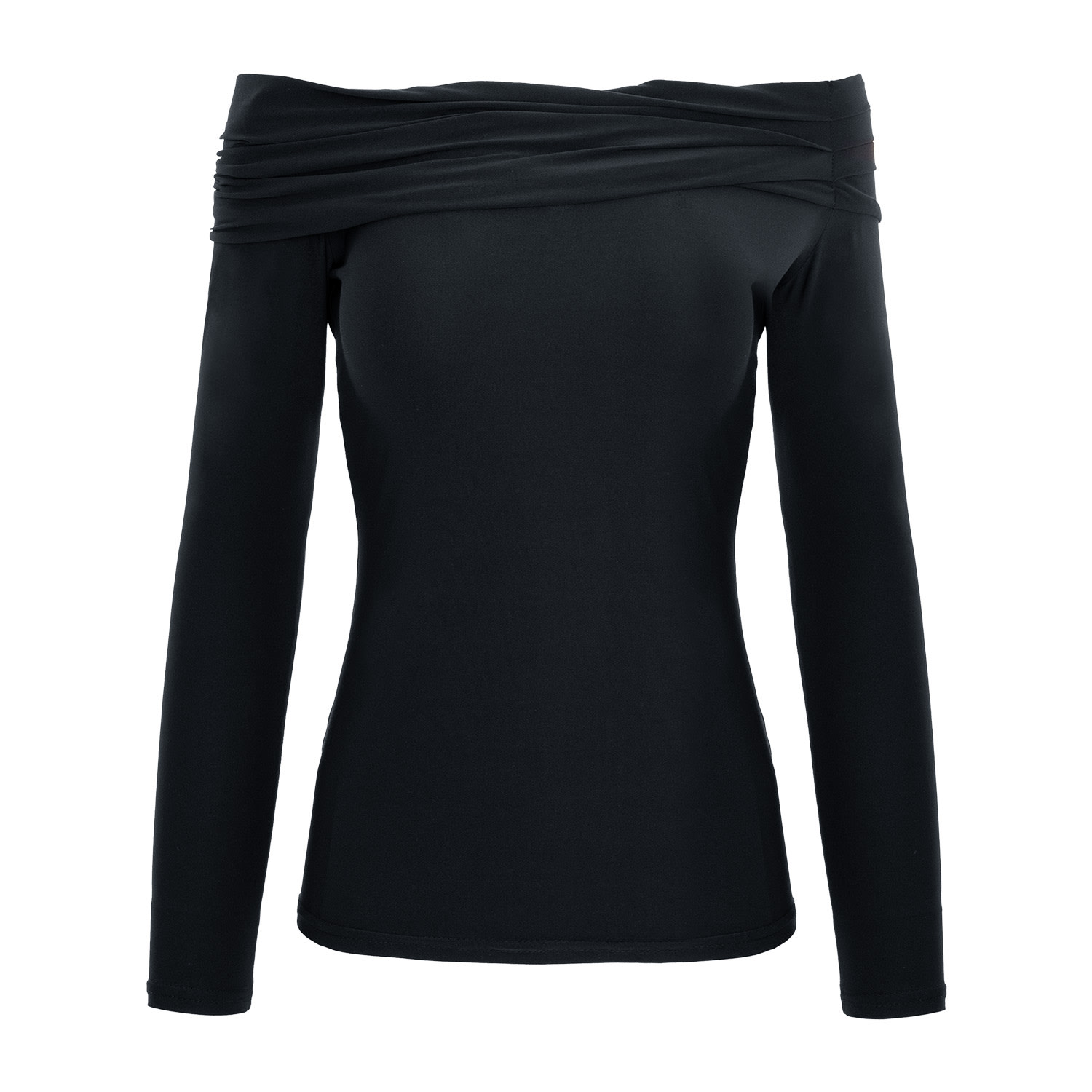 Concept A Trois Women's Black Top On The Shoulders In Black
