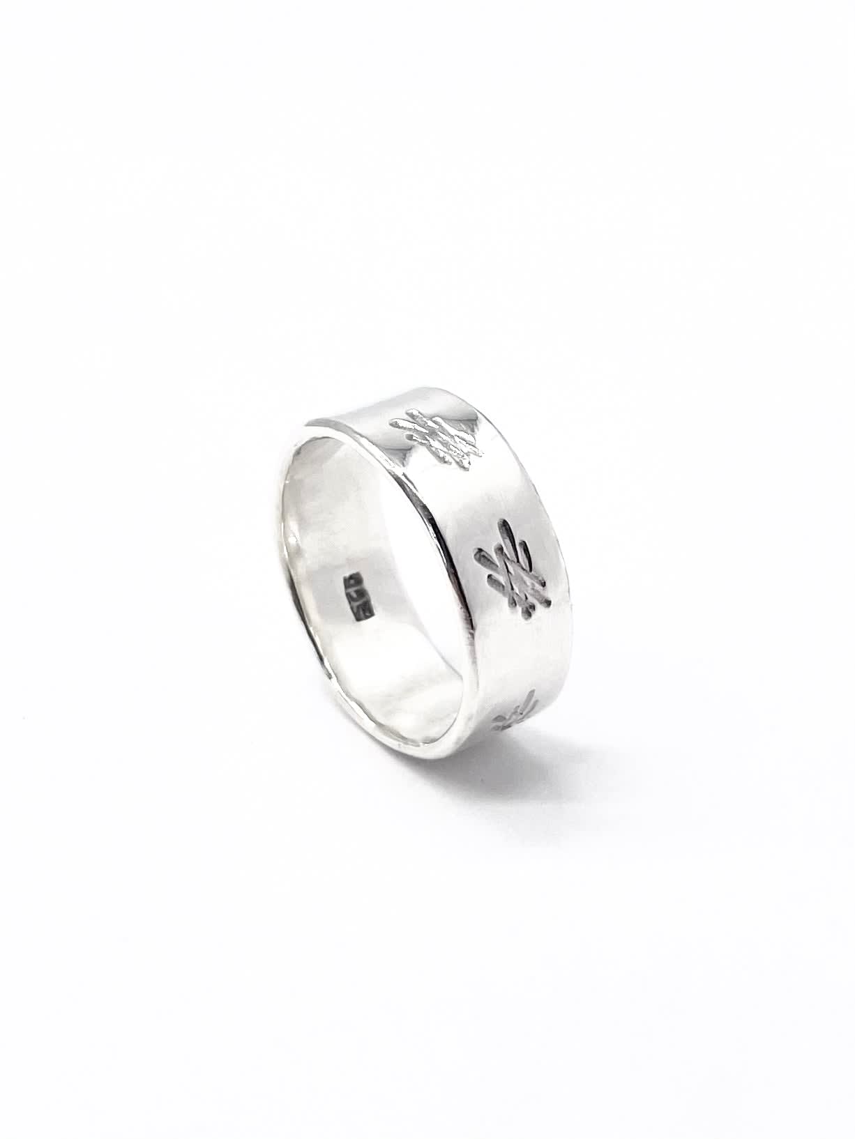 Mens Signet Ring In Sterling Silver by Kaizarin