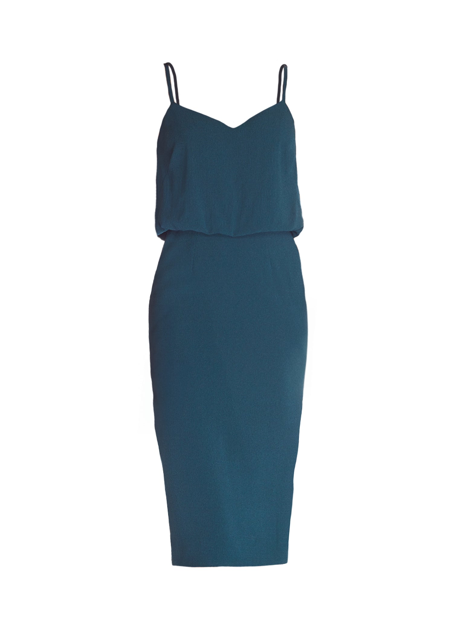 Dress The Population Alondra Blouson Sheath Dress In Green