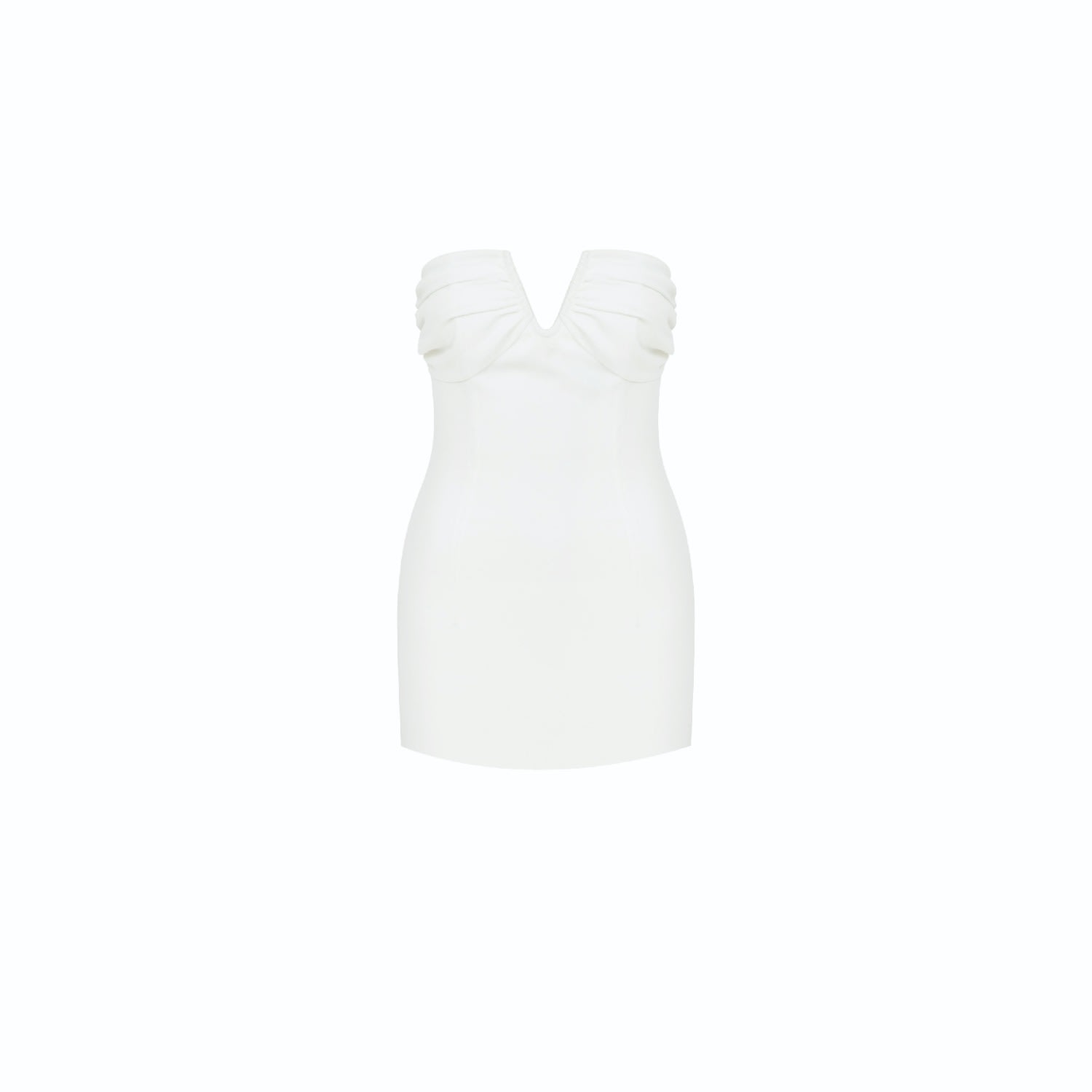 Shop Nazli Ceren Women's White Miora Crepe Mini Dress In Vanilla Ice